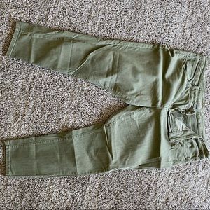 Olive skinny jeans